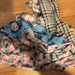 LAST CALL Plaid and Snowman Patterned Hair Accessories Set